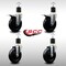 Service Caster 5'' SS Hard Rubber Swivel 1-7/8'' Expand Stem Caster Set 2 Total Lock Brakes, 4PK SCC-SSEXTTL20S514-HRS-2-S-2-178 - alternate 3
